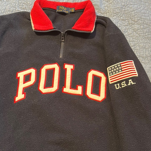 Polo by Ralph Lauren Men's Black and Red Sweater - Picture 2 of 3